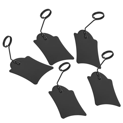 Tofficu 5 Stück Teiliges Metall Preisschildhalter Langlebige Glatte Etikettenklammern für Supermarkt Bäckerei und Preisanzeigen Einfache Handhabung Elegante Schwarze Preisschildclips von Tofficu