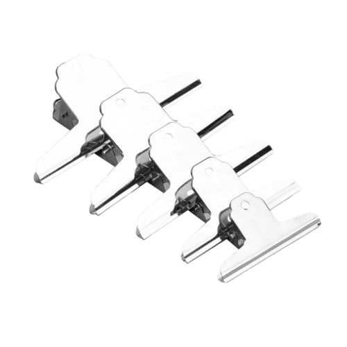 Tofficu 5 Stück Teiliges Metallklammern Langclip Langlebig Stark für Büro Schule Aktenordner Dokumentenhalter Multifunktional mit Aufhängeloch für Papier Stapelbindung von Tofficu