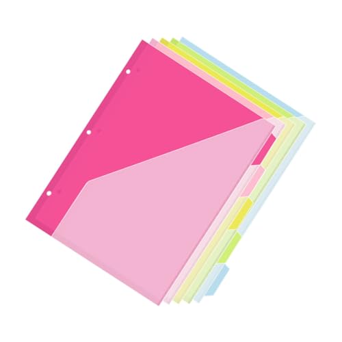 Tofficu 5 Stück Teiliges Ordnertrennblätter mit Taschen und Tabs Langlebige Kunststoff Trennblätter für Ring Ordner zur Schnellen Organisation von Dokumenten Tofficu 5 Stück Teiliges Ordnertrennblätter mit Taschen und Tabs Langlebige Kunststoff Trennblätter für Ring Ordner zur Schnellen Organisation von Dokumenten von Tofficu