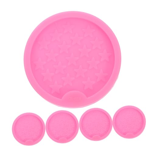 Tofficu 5 Stück Teiliges Silikon-untersetzer-formset mit Glatter Oberfläche Flexiblem Wiederverwendbarem Material für Epoxidharz-diy-handwerk und Kreative Bastelprojekte zu Hause von Tofficu