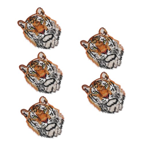 Tofficu 5 Stück Teiliges Tigerkopf Stoffaufnäher Bestickte Aufbügler Patches zum Reparieren und Verzieren von Jacken Jeans Taschen DIY Nähzubehör für Erwachsene Tofficu 5 Stück Teiliges Tigerkopf Stoffaufnäher Bestickte Aufbügler Patches zum Reparieren und Verzieren von Jacken Jeans Taschen DIY Nähzubehör für Erwachsene von Tofficu