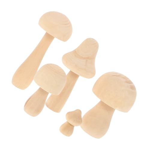 Tofficu 5 Stück Teiliges Weiße Holzpilz deko zum Bemalen DIY Bastelset für Natürliche Holzfiguren für Kreative Malprojekte und Individuelle Wohnraumgestaltung Tofficu 5 Stück Teiliges Weiße Holzpilz deko zum Bemalen DIY Bastelset für Natürliche Holzfiguren für Kreative Malprojekte und Individuelle Wohnraumgestaltung von Tofficu