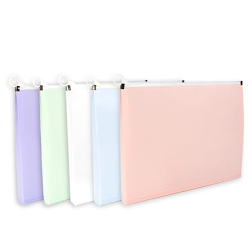 Tofficu 5 Stück Teiliges Zipper Pencil Pouches mit Großem Fassungsvermögen Design für Dokumente und Schreibwaren Vielseitige Aufbewahrungstaschen für Schule Büro und Kosmetik Robuste und von Tofficu