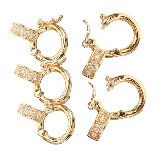 Tofficu 5 Stück Umrüstschnalle Schmuck Armbänder Schließe Crimpen Schlüssel armbandage armbinde verbindungsstecker Armbandverschluss Armbandschnallen kleine Verschlüsse Kupfer Golden Tofficu 5 Stück Umrüstschnalle Schmuck Armbänder Schließe Crimpen Schlüssel armbandage armbinde verbindungsstecker Armbandverschluss Armbandschnallen kleine Verschlüsse Kupfer Golden von Tofficu