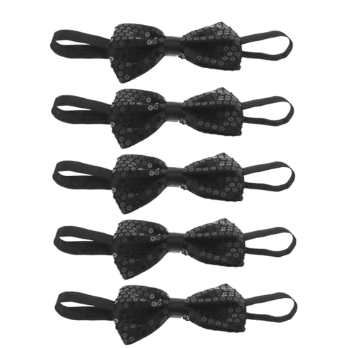Tofficu 5 Stück Verstellbare Glänzende Pailletten Schleifen für Fliegen für Bühne Abschlussfeier Hochzeit Party Vorgebunden Schwarz Tofficu 5 Stück Verstellbare Glänzende Pailletten Schleifen für Fliegen für Bühne Abschlussfeier Hochzeit Party Vorgebunden Schwarz von Tofficu