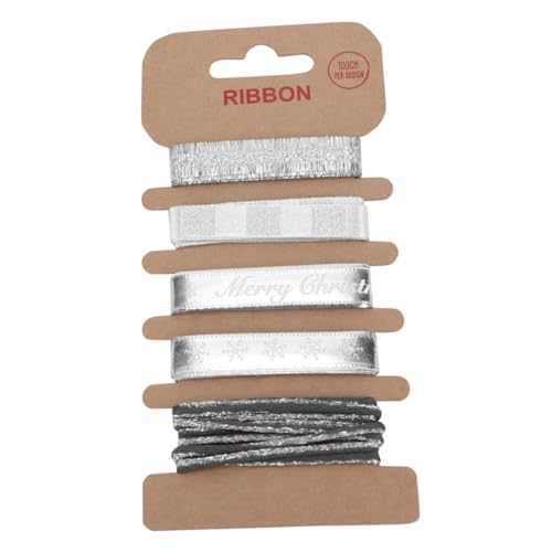 Tofficu 5 Weihnachtsband für Weihnachtsdekorationen sortiert Schleife Weihnachtsgirlande ribbon stoffband weihnachten christmas dekoration Partyzubehör handwerk projekt Silver Tofficu 5 Weihnachtsband für Weihnachtsdekorationen sortiert Schleife Weihnachtsgirlande ribbon stoffband weihnachten christmas dekoration Partyzubehör handwerk projekt Silver von Tofficu