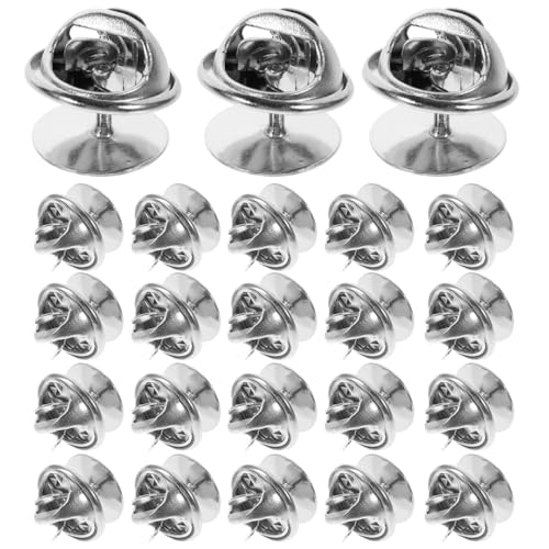 Tofficu 50 Paar Metall-Verschlussstift Rückseiten, 10 mm Blanko Stifte Stiftkappe Revers Stecknadelhalter für Basteln, Abzeichen und Anstecknadeln Schmetterlingskupplung Rückseiten für Anstecker Tofficu 50 Paar Metall-Verschlussstift Rückseiten, 10 mm Blanko Stifte Stiftkappe Revers Stecknadelhalter für Basteln, Abzeichen und Anstecknadeln Schmetterlingskupplung Rückseiten für Anstecker von Tofficu