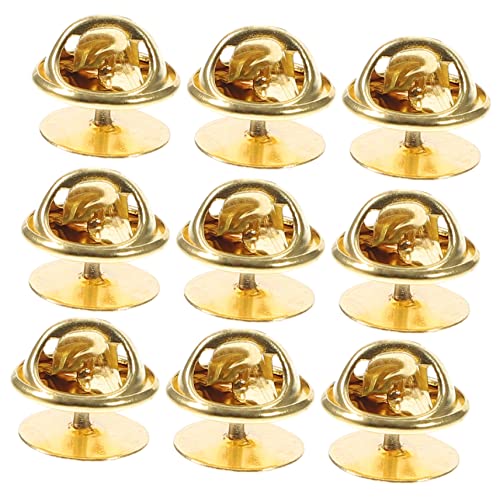 Tofficu 50 Sätze Pin Verschlüsse mit Clutch Back für Emaille Anstecknadeln Goldfarbene Stift Halter für Bastelarbeiten Vielseitig Einsetzbar für Kleidung Broschen Hüte und Mehr von Tofficu