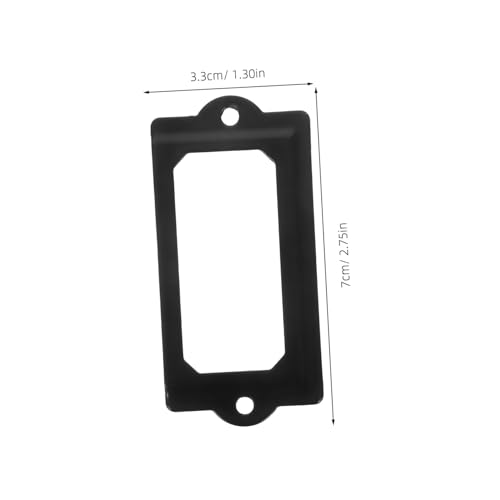 Tofficu 50 Sätze Teiliges Metall Etikettenhalter für Robuste Eisenrahmen Label Holder Antik Design für Büro Bibliothek und Apothekerschrank zur Übersichtlichen Beschriftung von Tofficu