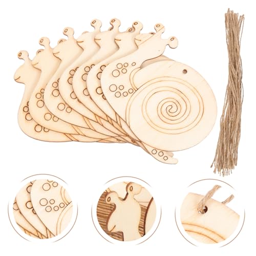 Tofficu 50 Sätze Teiliges Schneckenförmiges Holzscheiben zum Bemalen Naturholz DIY Bastelchips für Glatte Leichte Holzstücke für Kreative Malprojekte und Geschenkideen von Tofficu