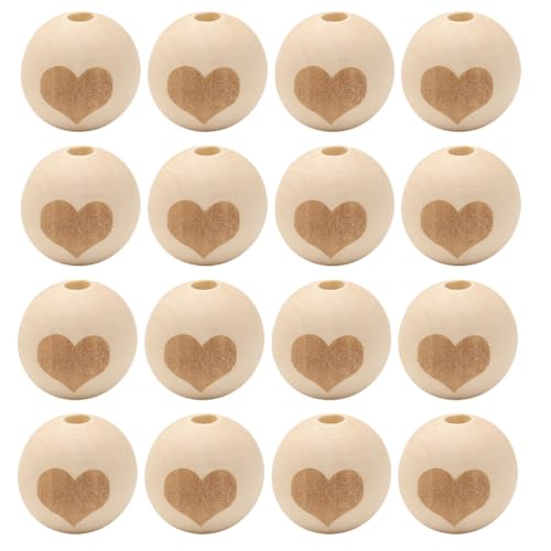 Tofficu 50 Stück 20 mm Holzperlen, Natürliche, Unbehandelte, Runde, Lose Holzperlen, Holz - Abstandshalterperlen zum Basteln, Herstellen von Dekorationen und zum Selbermachen Tofficu 50 Stück 20 mm Holzperlen, Natürliche, Unbehandelte, Runde, Lose Holzperlen, Holz - Abstandshalterperlen zum Basteln, Herstellen von Dekorationen und zum Selbermachen von Tofficu