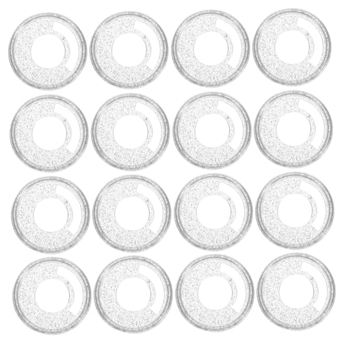 Tofficu 50 Stück Bindemittel Scheibe lose Tagebuch Schreibwaren gebunden Discbound-Erweiterungs-Discs Planer-Binderringe rund bindende Mini-Disc Buchbinderinge Notebook-Discs Plastik Weiß von Tofficu