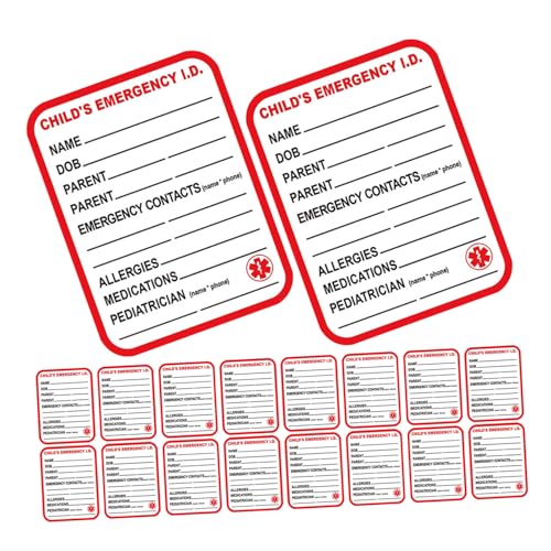 Tofficu 50 Stück Etiketten Mit Medizinischen Informationen Medizinisches Zubehör Im Inneren Medikamentenetiketten Notfalletiketten Für Autositze Medizinische Etiketten Tofficu 50 Stück Etiketten Mit Medizinischen Informationen Medizinisches Zubehör Im Inneren Medikamentenetiketten Notfalletiketten Für Autositze Medizinische Etiketten von Tofficu