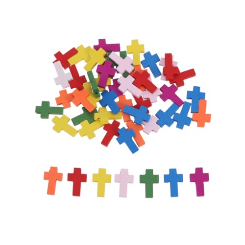 Tofficu 50 Stück Holz Kreuz Anhänger Bunte Diy Schmuck Charms für Lange Halsketten Schmuckherstellung Leichte Holzkreuze Bastelzubehör Tofficu 50 Stück Holz Kreuz Anhänger Bunte Diy Schmuck Charms für Lange Halsketten Schmuckherstellung Leichte Holzkreuze Bastelzubehör von Tofficu