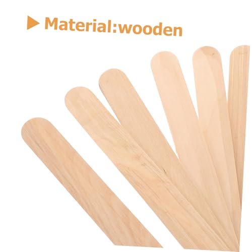 Tofficu 50 Stück Holzstäbchen für DIY Eis am Stab und Bastelprojekte Naturbelassen Wiederverwendbar Ungiftig für Kreative Handarbeiten Familienzeit und Selbstgemachte Desserts von Tofficu