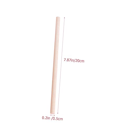 Tofficu 50 Stück Holzstäbe Rund Natürliches Holz Bastelstäbe Modellbau DIY Holzstäbe für Kreative Holzarbeiten Basteln Stiele Handwerkszubehör Holzstäbchen von Tofficu