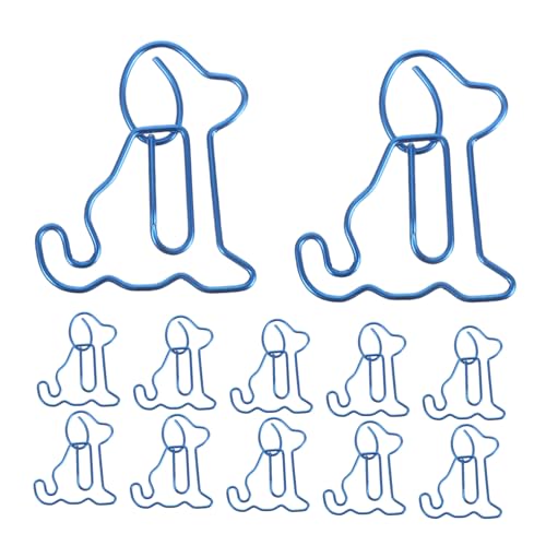 Tofficu 50 Stück Hund Form Büroklammern Dekorative Metall Lesezeichen Kreative Bürobedarf Clips für Dokumente Bücher Schul und Bürozubehör von Tofficu