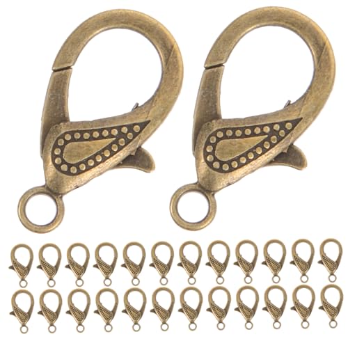 Tofficu 50 Stück Karabinerverschlüsse zur Schmuckherstellung, DIY-Zubehör für Halsketten, Armbänder und Fußkettchen, einfach zu bedienen, praktische Verschlüsse für handgefertigte Schmuckprojekte Tofficu 50 Stück Karabinerverschlüsse zur Schmuckherstellung, DIY-Zubehör für Halsketten, Armbänder und Fußkettchen, einfach zu bedienen, praktische Verschlüsse für handgefertigte Schmuckprojekte von Tofficu