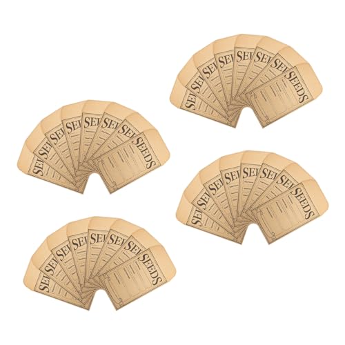 Tofficu 50 Stück Kraftpapier Samenumschläge Selbstklebend Mini Papiertüten für Aufbewahrung Gemüse Blumensamen Münzen Schmuck Organizer von Tofficu
