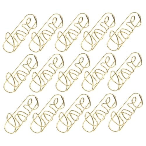 Tofficu 50 Stück Kreative Büroklammern Herzform Goldfarbene Papierclips für Büro und Zuhause für Dokumente und Fotos Wiederverwendbare Stabil und Praktisch Tofficu 50 Stück Kreative Büroklammern Herzform Goldfarbene Papierclips für Büro und Zuhause für Dokumente und Fotos Wiederverwendbare Stabil und Praktisch von Tofficu