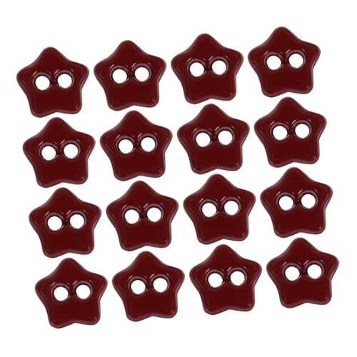 Tofficu 50 Stück Metall Zwei Loch Nähknöpfe für Diy Puppenbekleidung Taschen und Bastelprojekte Tiefrot von Tofficu