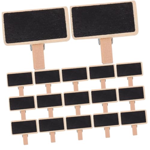 Tofficu 50 Stück Mini-tafel Für Lebensmitteletiketten Tafelclips Bill Clip Message-board-clips Memo-clip Tafelklammer Aus Holz Klemmbrett Aus Holz Pinnwandklemmen Hölzern von Tofficu