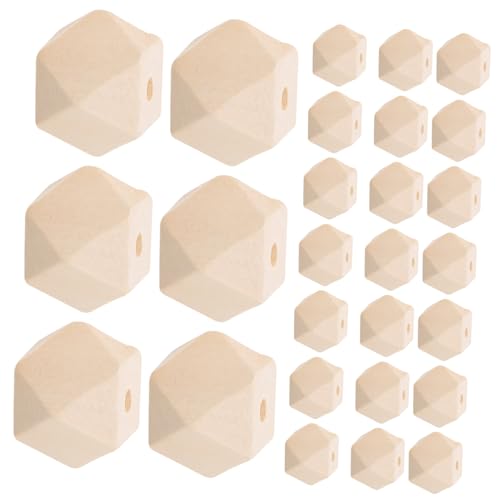 Tofficu 50 Stück Natürliche Geometrische Holzperlen Unlackierte Facettierte Achtseitige Polyeder DIY Bastelzubehör mit Sichtbarer Holzmaserung Vielseitig für Schmuckherstellung und Tofficu 50 Stück Natürliche Geometrische Holzperlen Unlackierte Facettierte Achtseitige Polyeder DIY Bastelzubehör mit Sichtbarer Holzmaserung Vielseitig für Schmuckherstellung und von Tofficu