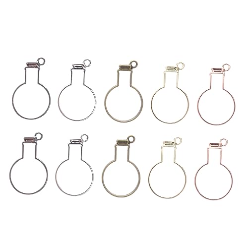 Tofficu 50 Stück Offene Driftflasche Schmuckanhänger Legierung für DIY Schmuck Basteln Resin Zubehör Charms für Ohrringe Armbänder Tofficu 50 Stück Offene Driftflasche Schmuckanhänger Legierung für DIY Schmuck Basteln Resin Zubehör Charms für Ohrringe Armbänder von Tofficu
