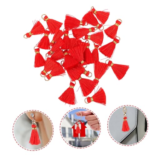Tofficu 50 Stück Quasten Anhänger mit Metallring Stabile DIY Bastel Troddeln in Rot für Schmuckherstellung Schlüsselanhänger Geschenkverpackungen und Handgefertigte Accessoires Tofficu 50 Stück Quasten Anhänger mit Metallring Stabile DIY Bastel Troddeln in Rot für Schmuckherstellung Schlüsselanhänger Geschenkverpackungen und Handgefertigte Accessoires von Tofficu