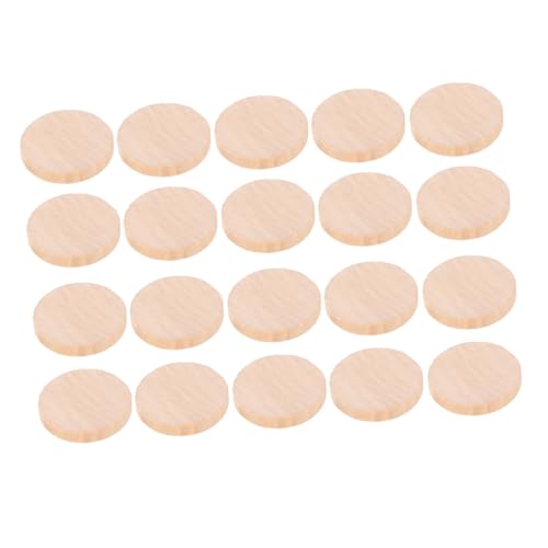 Tofficu 50 Stück Runde Holzscheiben Dicke DIY Holzplättchen für Bastelprojekte Natürliche Holzteile Dekoration Zubehör für Kunsthandwerk von Tofficu