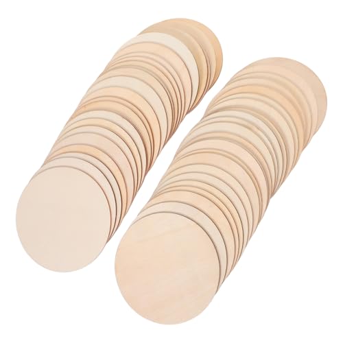 Tofficu 50 Stück Runde Holzscheiben Naturbelassen Glatt für DIY Bastelprojekte Holzscheiben für Dekoration Türanhänger Hochzeit Kunsthandwerk Tofficu 50 Stück Runde Holzscheiben Naturbelassen Glatt für DIY Bastelprojekte Holzscheiben für Dekoration Türanhänger Hochzeit Kunsthandwerk von Tofficu