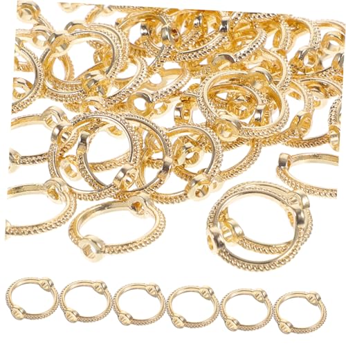 Tofficu 50 Stück Runde Perlenrahmen DIY Kreis Perlenrahmen für Schmuckherstellung von Ohrringen Armbändern und Vergoldet Langlebig und Hautfreundlich von Tofficu