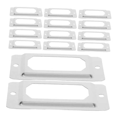 Tofficu 50 Stück Schachtel Retro-schubladenetikettenrahmen Kartenschubladenhalter Metalletiketten Frames Etiketthalter Für Metallregale Etikettplattenhalter Silver Rostfreier Stahl Tofficu 50 Stück Schachtel Retro-schubladenetikettenrahmen Kartenschubladenhalter Metalletiketten Frames Etiketthalter Für Metallregale Etikettplattenhalter Silver Rostfreier Stahl von Tofficu