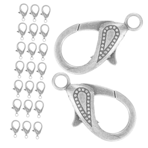 Tofficu 50 Stück Schmuckkarabiner Verschlüsse DIY Schmuckzubehör für Armbänder Halsketten Eleganter Lobster Clasp Praktische für Schmuckherstellung und Reparatur Silberfarben Tofficu 50 Stück Schmuckkarabiner Verschlüsse DIY Schmuckzubehör für Armbänder Halsketten Eleganter Lobster Clasp Praktische für Schmuckherstellung und Reparatur Silberfarben von Tofficu