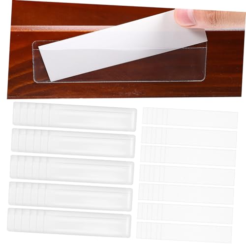 Tofficu 50 Stück Selbstklebende Etikettenhalter Transparent Abnehmbare Label Card Pockets mit Papieretiketten Feuchtigkeitsbeständig und Langlebig für Regale Büro und Klassenzimmer Tofficu 50 Stück Selbstklebende Etikettenhalter Transparent Abnehmbare Label Card Pockets mit Papieretiketten Feuchtigkeitsbeständig und Langlebig für Regale Büro und Klassenzimmer von Tofficu