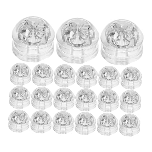 Tofficu 50 Stück Silikon Ohrstecker Stopper Langebige Ohrstecker Ersatzteile aus Silberfarbenem Metall Sichere Stoppers für Ohrhaken Creolen und Tropfenohrringe von Tofficu