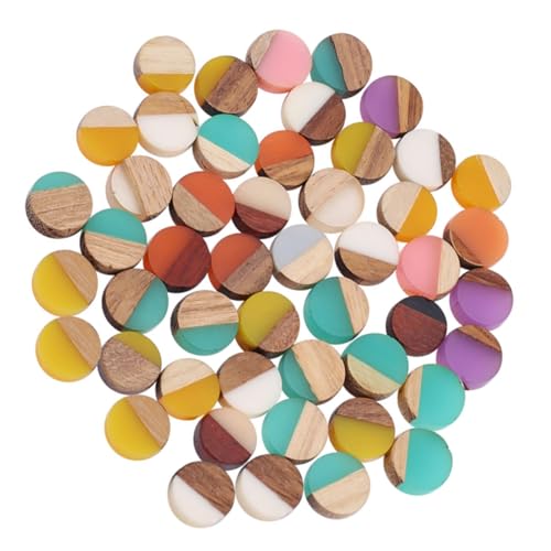 Tofficu 50 Stück Teiliges Vintage Holz Resin Cabochons Runde Geometrische DIY Schmuckanhänger Handgemachte Materialien für Armbänder Halsketten Ohrringe Farblich Gemischt für Kreative Tofficu 50 Stück Teiliges Vintage Holz Resin Cabochons Runde Geometrische DIY Schmuckanhänger Handgemachte Materialien für Armbänder Halsketten Ohrringe Farblich Gemischt für Kreative von Tofficu