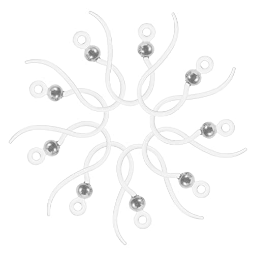 Tofficu 50 Stück Transparente Resin Ohrringhaken mit Silbernen Perlen Umweltfreundliche DIY Ohrhaken für Schmuckherstellung Langlebig und Hautfreundlich Geeignet für Bastler und von Tofficu