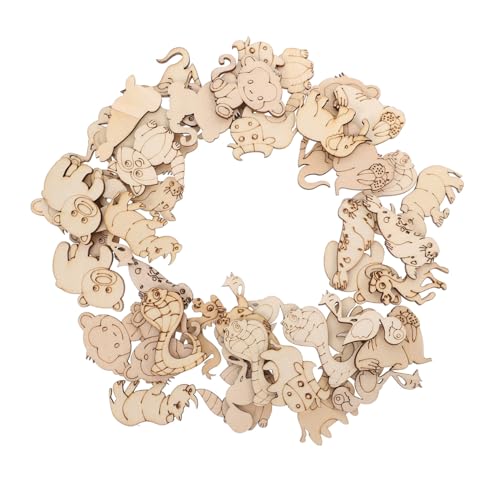 Tofficu 50 Stück Unfertige Holzscheiben Tierformen DIY Holztiere zum Bemalen für Bastelprojekte Holzdekor für Zuhause und Partygestaltung Tofficu 50 Stück Unfertige Holzscheiben Tierformen DIY Holztiere zum Bemalen für Bastelprojekte Holzdekor für Zuhause und Partygestaltung von Tofficu