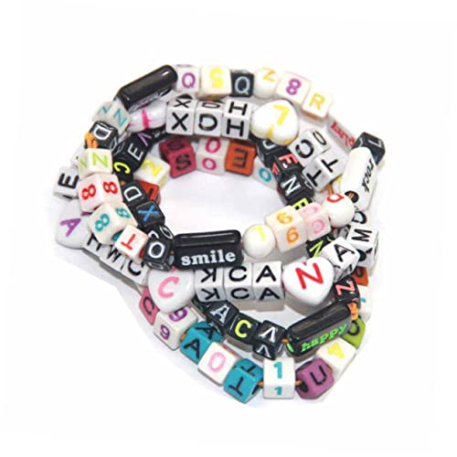 Tofficu 500 Stück Acryl Buchstabenperlen Set Bunte DIY Perlen zum Auffädeln für Armbänder Halsketten Schmuckherstellung Lernspielzeug Basteln Tofficu 500 Stück Acryl Buchstabenperlen Set Bunte DIY Perlen zum Auffädeln für Armbänder Halsketten Schmuckherstellung Lernspielzeug Basteln von Tofficu