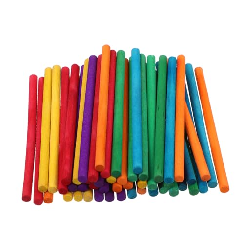 Tofficu 500 Stück Bunte DIY Holzstäbchen für Eis Bastelstäbe mit Abgerundeten Kanten Sichere Popsicle Sticks für Bastel Schulprojekte Vielseitig für Kunst Mathematikunterricht Tofficu 500 Stück Bunte DIY Holzstäbchen für Eis Bastelstäbe mit Abgerundeten Kanten Sichere Popsicle Sticks für Bastel Schulprojekte Vielseitig für Kunst Mathematikunterricht von Tofficu