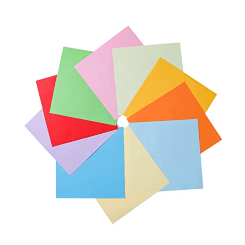 Tofficu 500 Stück Buntes Origami Papier Farben Umweltfreundliches Bastelpapier für Kindergarten und DIY Projekte für Kreative Handarbeit und Dekoration von Tofficu