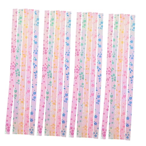 Tofficu 500 Stück Origami Papier Bunte Fluoreszierende Sternfaltenstreifen mit Elegantem Goldfolie Bastelpapier für Partydekorationen und Schulprojekte Tofficu 500 Stück Origami Papier Bunte Fluoreszierende Sternfaltenstreifen mit Elegantem Goldfolie Bastelpapier für Partydekorationen und Schulprojekte von Tofficu