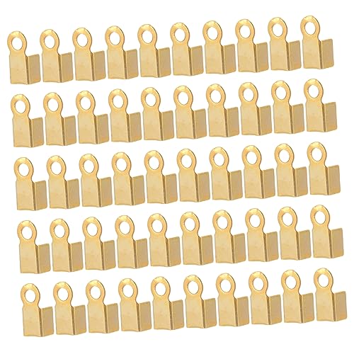 Tofficu 500 Stück Schmuck Klammern Hochwertige Metall Ribbon Crimps für Lederbänder Schnur Endkappen für DIY Armbänder und Mehr Gold Tofficu 500 Stück Schmuck Klammern Hochwertige Metall Ribbon Crimps für Lederbänder Schnur Endkappen für DIY Armbänder und Mehr Gold von Tofficu