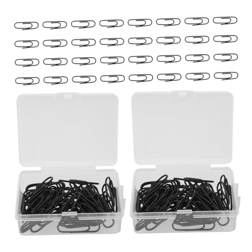 Tofficu 500 Stück Schwarze Büroklammern mit Vinylbeschichtung Wiederverwendbare Aktenklammern aus Metall Schonende Papierhalter für Dokumentenorganisation und Bürobedarf Tofficu 500 Stück Schwarze Büroklammern mit Vinylbeschichtung Wiederverwendbare Aktenklammern aus Metall Schonende Papierhalter für Dokumentenorganisation und Bürobedarf von Tofficu