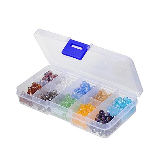 Tofficu 500Stücke Kristall Briolette Perlen Farben Facettierte Glasperlen mit Aufbewahrungsbox für DIY Schmuckherstellung Armbänder und Ohrringe von Tofficu