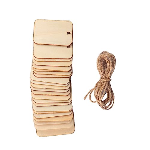 Tofficu 50Stücke DIY Holzanhänger Natürlichem Holz mit Hanfseil Handgemachte Verzierungen für Bastelprojekte und Home Decor Tofficu 50Stücke DIY Holzanhänger Natürlichem Holz mit Hanfseil Handgemachte Verzierungen für Bastelprojekte und Home Decor von Tofficu