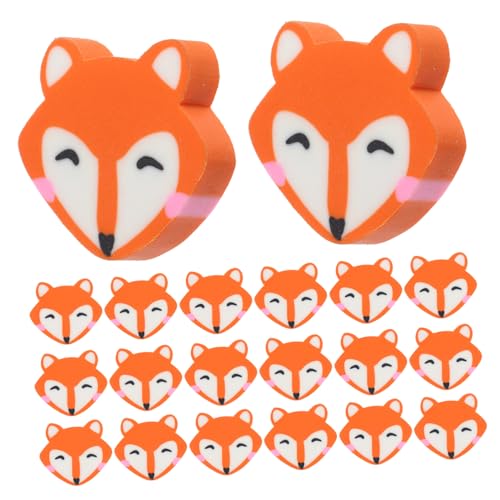 Tofficu 50stücke Kleine Fuchs Radiergummis Multifunktionale Tragbare Radiergummis Für Künstler Und Schüler -material Farbenfrohe Dekoration Für Schreibtisch Und Schulbedarf von Tofficu
