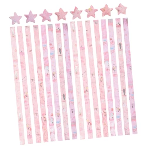 Tofficu 540 Stück Origami Sterne Papierstreifen Leuchtende Doppelseitige Bastelpapiere in Bunten Farben Mitteldickes Faltpapier für DIY Dekoration Geeignet für Jugendliche und Erwachsene von Tofficu