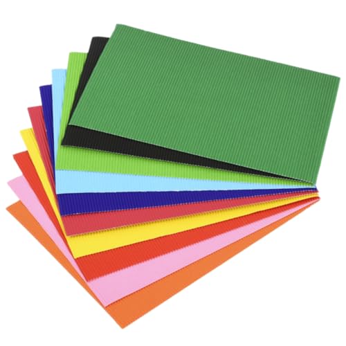 Tofficu 56 Stück Teiliges Farbiger Wellpappe Bastelkarton Buntes DIY Papier für Bastelprojekte Faltpapier für Kunst und Geschenkverpackung für Schule und Gruppenaktivitäten Tofficu 56 Stück Teiliges Farbiger Wellpappe Bastelkarton Buntes DIY Papier für Bastelprojekte Faltpapier für Kunst und Geschenkverpackung für Schule und Gruppenaktivitäten von Tofficu